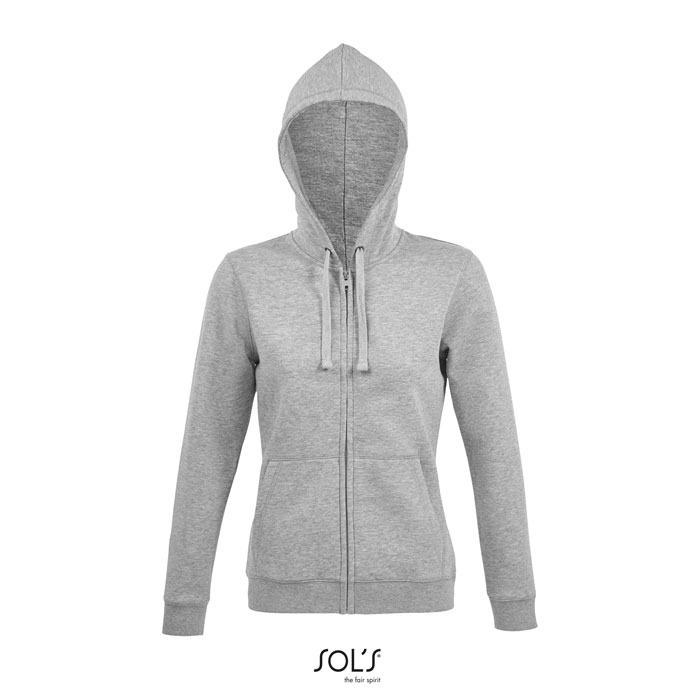 Veste zippée publicitaire femme SPIKE HOOD WOMEN Gris Chiné Ii